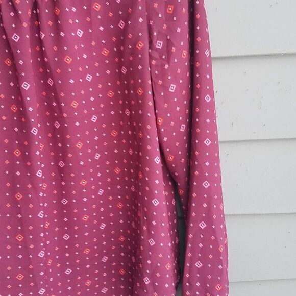 Gap Burgundy Peasant top Size Medium - Picture 10 of 12